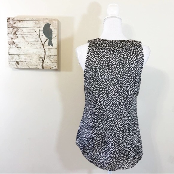 White House Black Market Polka Dot Ruffle Tank Top - Picture 8 of 13